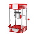 Vintage Popcorn Machine Isolated