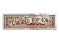 Vintage popcorn sign Royalty Free Stock Photo
