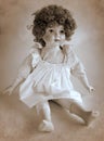 Vintage porcelain doll Royalty Free Stock Photo