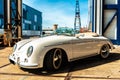 Vintage Porche in a industrial setting.