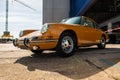 Vintage Porche in a industrial setting.