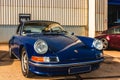 Vintage Porche in a industrial setting.