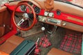 Red Vintage Porsche interior