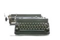 Vintage portable typewriter front view Royalty Free Stock Photo