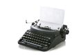 Vintage portable typewriter with paper Royalty Free Stock Photo