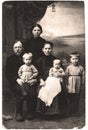 Vintage portrait of family Royalty Free Stock Photo