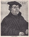 Vintage portrait of Martin Luther 1483 - 1546 Royalty Free Stock Photo