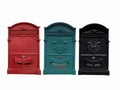 Vintage post boxes isolated on a white background with clipping path Royalty Free Stock Photo