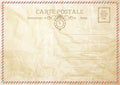 Vintage post card template. Vector illustration Royalty Free Stock Photo