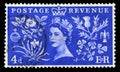 Vintage Postage Stamp Celebrating Queen`s Coronation