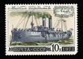 Vintage postage stamp about navy. Retro postage stamp isolated.