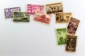 Vintage Postage Stamps Royalty Free Stock Photo