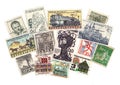 Vintage postage stamps from Czechoslovakia Royalty Free Stock Photo