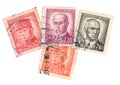 Vintage postage stamps from Czechoslovakia. Royalty Free Stock Photo