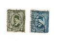 Vintage postage stamps from Egypt.