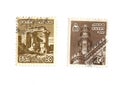 Vintage postage stamps from Egypt.