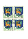 Vintage postage stamps from France. Royalty Free Stock Photo