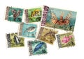 Vintage postage stamps fro Tanzania.