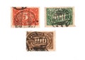 Vintage postage stamps from Germany.