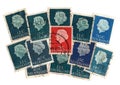 Vintage postage stamps from the Netherlands.