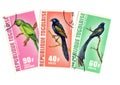 Vintage postage stamps from Togo. Royalty Free Stock Photo