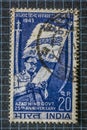 Vintage Postal Stamp of Azad Hind Govt 25th Anniversary 1943-1968