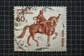 Vintage Postal Stamp of Chhatrasal 4 May 1649 Ã¢â¬â 20 December 1731 Royalty Free Stock Photo