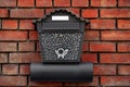 Vintage postbox on brick wall