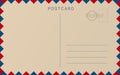 Empty grey postal card background