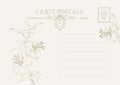 Vintage postcard background template. Vector illustration Royalty Free Stock Photo