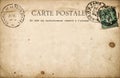 Vintage postcard letter Used paper texture background Royalty Free Stock Photo