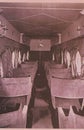 Vintage postcard showing the interior of the drawing room of the Handley Page Pullman 1919.