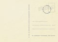 Vintage postcard template. Travel post card back Royalty Free Stock Photo