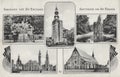 Vintage postcard with touristic scenes in Sint-Truiden. Sint-Truiden Saint-Trond, Sintruin is a city and municipality located in Royalty Free Stock Photo