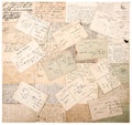 Vintage postcards. handwritten undefined texts