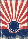 American retro sunbeams background