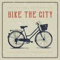 Vintage Poster Design With Bicycle