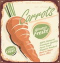 Vintage poster design with juicy carrot.