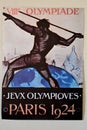 Vintage Poster for 1924 Paris Olympic Games, Museo della Grafica, Palazzo Lanfranchi, Pisa, Italy