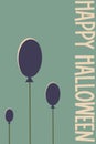 Vintage poster Halloween movie minimalism for flyer design. Horror old cinema. Layout template. Party decoration Royalty Free Stock Photo