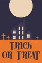 Vintage poster Halloween movie minimalism for flyer design. Horror old cinema. Layout template. Party decoration Royalty Free Stock Photo