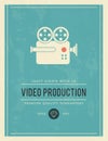 Vintage poster for video production