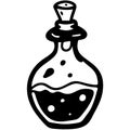 Vintage Potion Bottle Illustration Vector for Crafting and Design Projects Royalty Free Stock Photo
