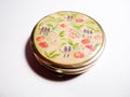 Vintage powder compact case poudrier Royalty Free Stock Photo