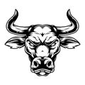 Vintage powerful bull head concept