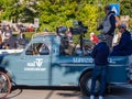 Vintage press car at L'Eroica, Italy