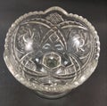 Vintage pressed depression glass candy dish