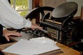 Vintage printing press Royalty Free Stock Photo