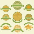 Vintage product labels set. Royalty Free Stock Photo