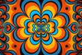 Vintage psychedelic abstract background in color sheme 70s, 80s, 90s. For different original design. Generetive AI
